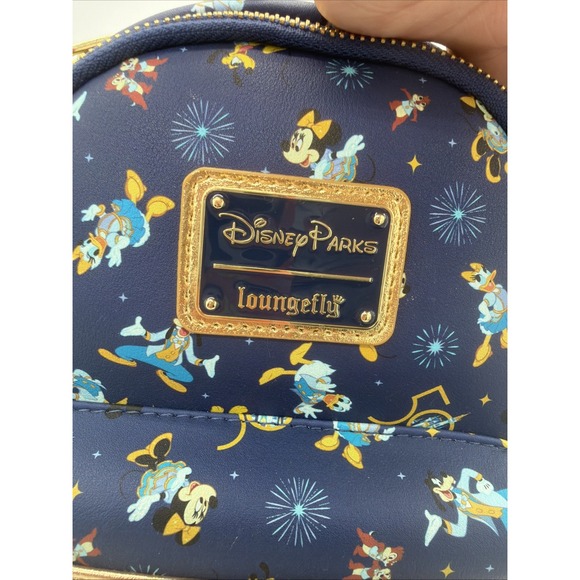 Disney Parks Walt Disney World 50th Anniversary Blue Loungefly Mini Backpack NWT - Picture 8 of 12